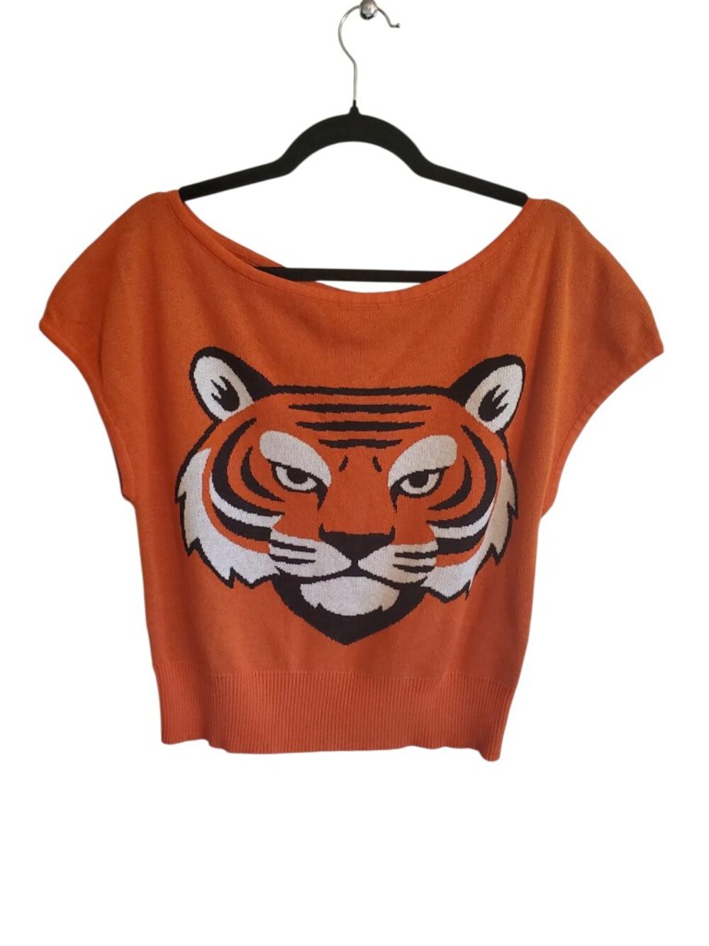 OXKNIT Tiger Short Sleeve Pullover Sweater Small NWT